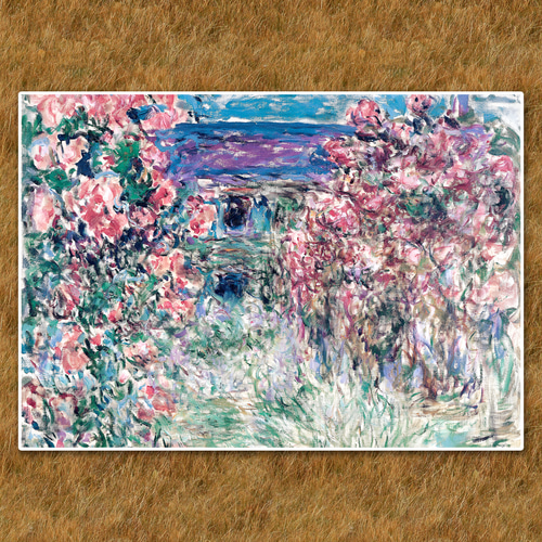 75cm×75cm】モネ「ジヴェルニーの草原、秋の効果」複製画 monet 絵画