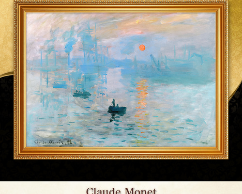 モネ『印象、日の出』複製画 【額入り】 絵画 〜ART❖MUSEUM〜 通販