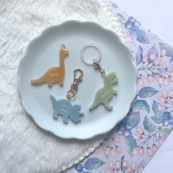 【名入れ】アンブレラマーカー（恐竜）ネームタグ イニシャルチャーム 傘マーカー ペットボトルマーカー 9枚目の画像