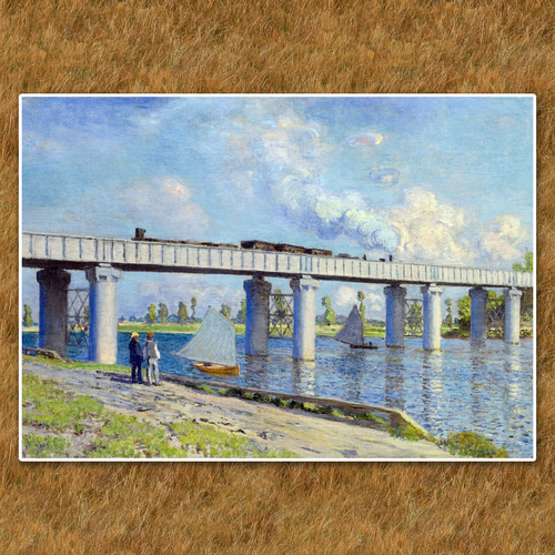モネ「アルジャントゥイユの橋」画額 モネ『アルジャントゥイユの橋』複製画 【額入り】 絵画 〜ART❖MUSEUM