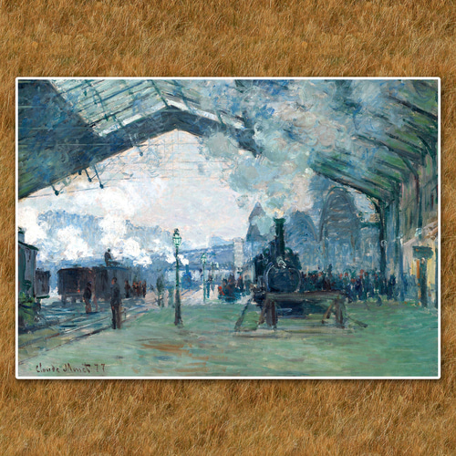 モネ『サン＝ラザール駅』複製画 【額入り】 絵画 〜ART❖MUSEUM