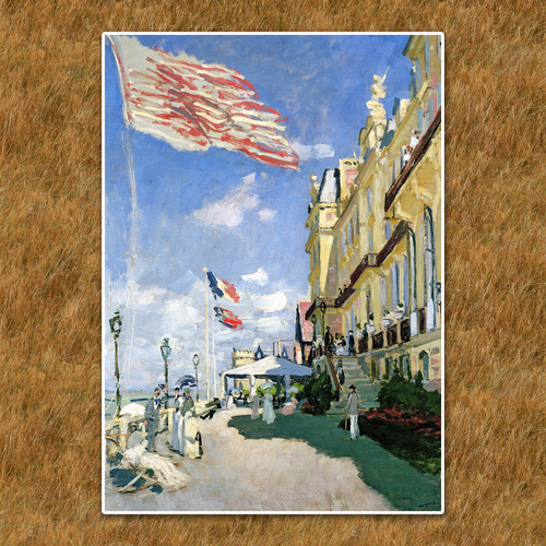 モネ『トルヴィルのホテル』複製画 【額入り】 絵画 〜ART❖MUSEUM
