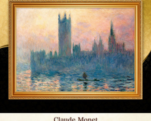 モネ『ロンドン国会議事堂』複製画 【額入り】 絵画 〜ART❖MUSEUM