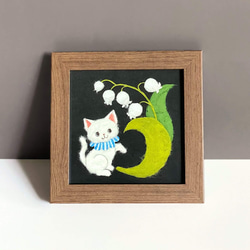 スズラン 貼り絵 和紙 絵画 スズラン 貼り絵 和紙 絵画 和紙ちぎり絵