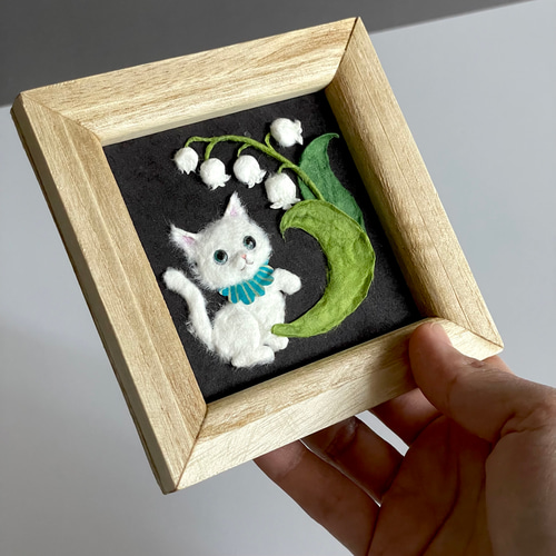 スズラン　貼り絵　和紙　絵画 スズラン 貼り絵 和紙 絵画 - メルカリ