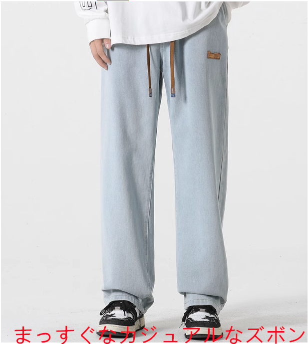 2025年の男性の夏、新しいレトロストレートカジュアルルーズトレンディズボン