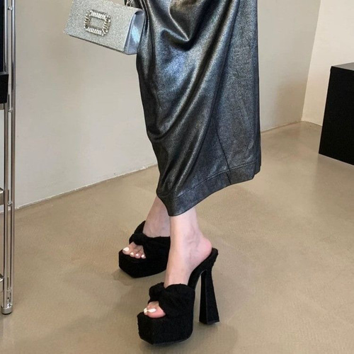 美脚サンダル ハイヒール レディース キャバパンプス 厚底サンダル