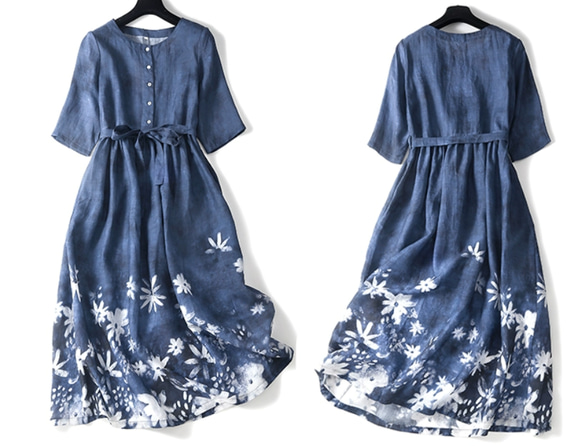 新作.m-2xl.半袖ワンピース.ロングドレス.スカート.通勤通学.夏 3枚目の画像