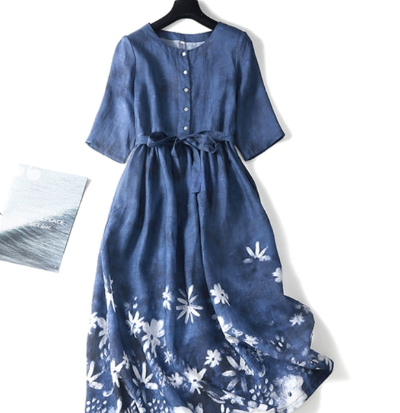 新作.m-2xl.半袖ワンピース.ロングドレス.スカート.通勤通学.夏 2枚目の画像