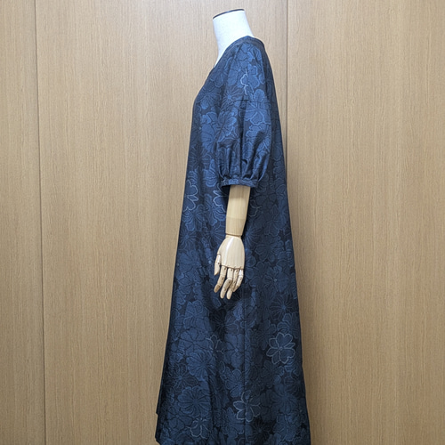 大島紬着物2種によるリメイク　3way +αロングワンピース♥︎カットソーボレロ付 SOLD 着物リメイク ワンピース 大島紬 L〜LL ワンピース さら