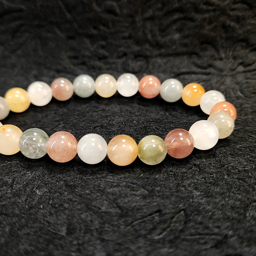 MIXラビットヘアールチルクォーツ◇癒し◇ブレスレット◇天然石