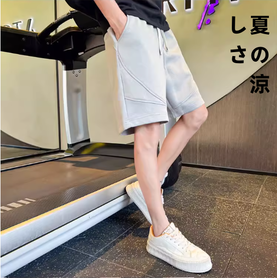 ストレートパンツメンズ夏2025ニュートレンドアルファベット刺繍パンツシンプルカジュアルゆったりパンツメンズ