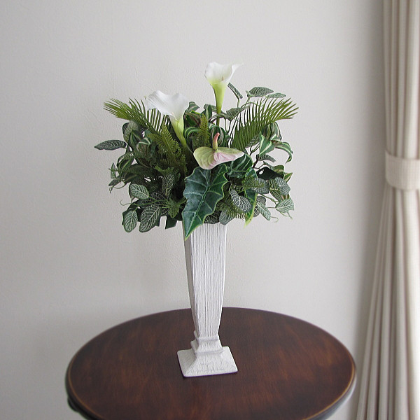 カラー・アンスリューム入りスタイリッシュアレンジ　アーティフィシャルフラワー　造花　cma070