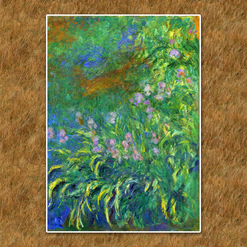 モネ『睡蓮の池のアイリス』複製画 【額入り】 絵画 〜ART❖MUSEUM