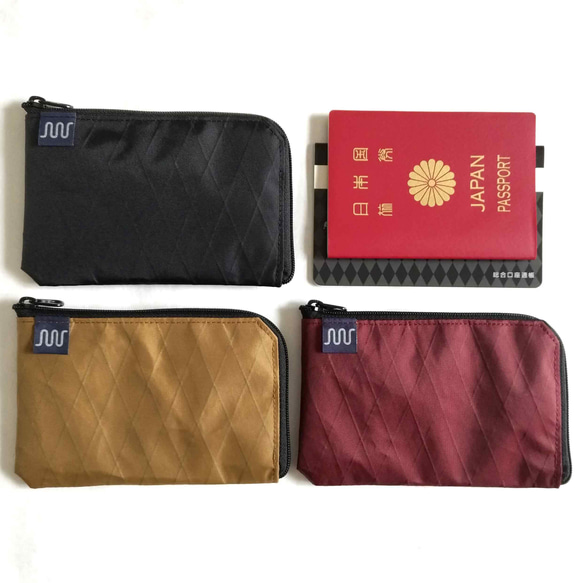 X-Pac L字ファスナー パスポートケース 通帳ケース ナイロン マルチ