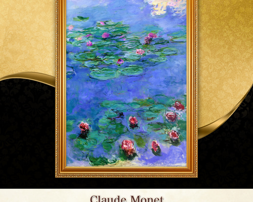 モネ『睡蓮』複製画 【額入り】 絵画 〜ART❖MUSEUM〜 通販