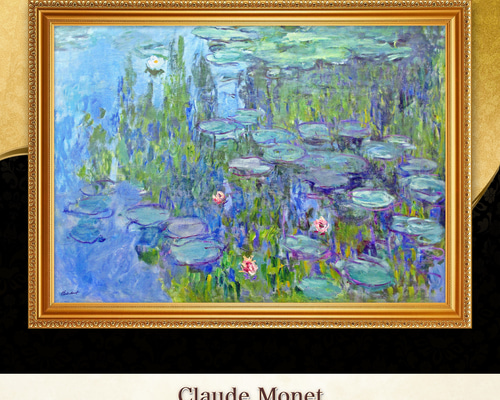モネ『睡蓮』複製画 【額入り】 絵画 〜ART❖MUSEUM〜 通販