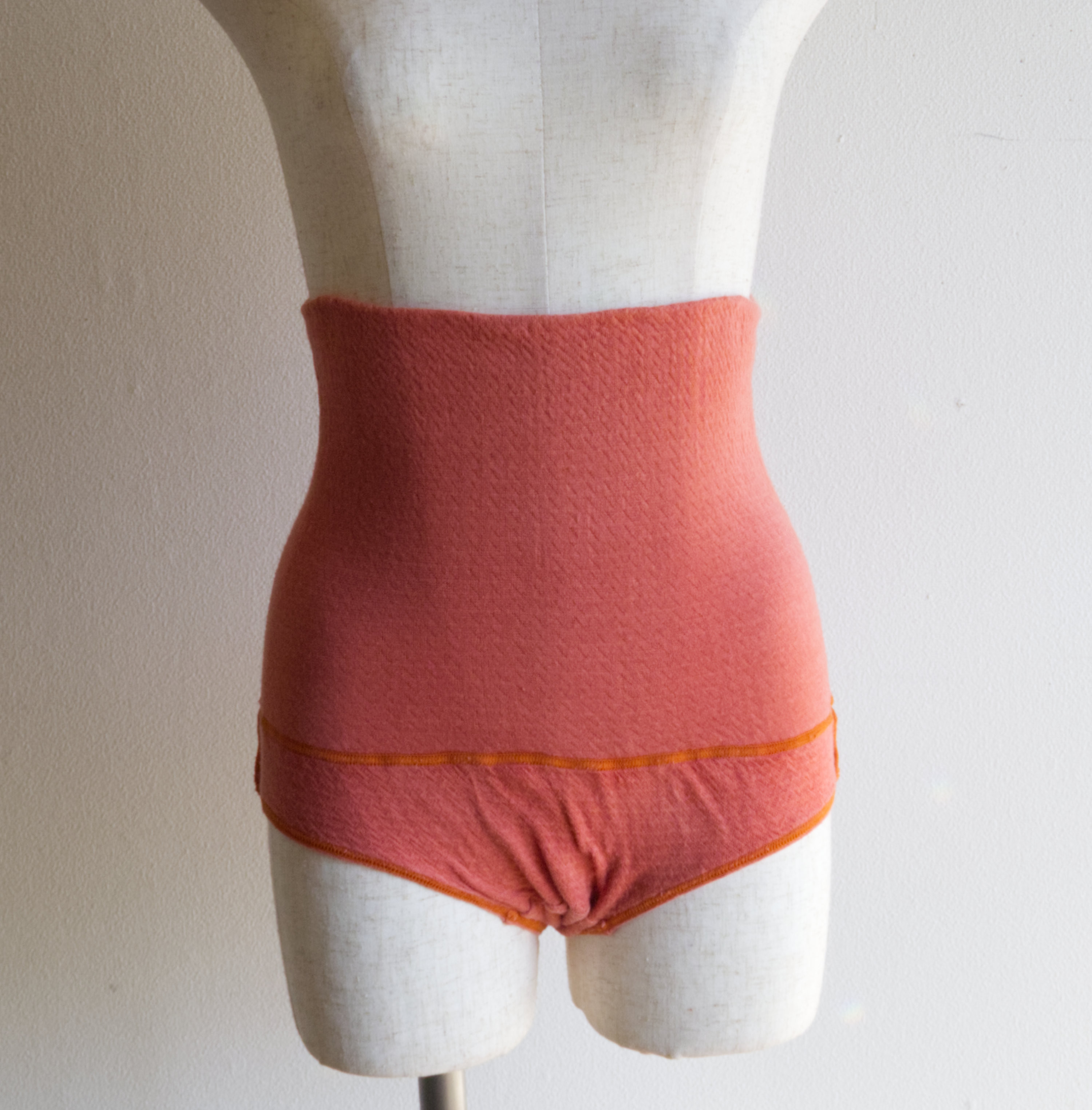 満月染めスペシャル　ふわふわ腹巻パンツ　絹コットン　茜染め 　温活　冷え取り　出産祝い
