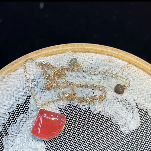 天然無処理　氷種　インカローズ ネックレス　k18 No2388 天然無処理 氷種 インカローズ ネックレス k18 No2388