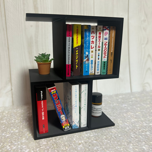 豆ガシャ本】ミニチュア本棚（ステップタイプ） その他雑貨 dittyu's