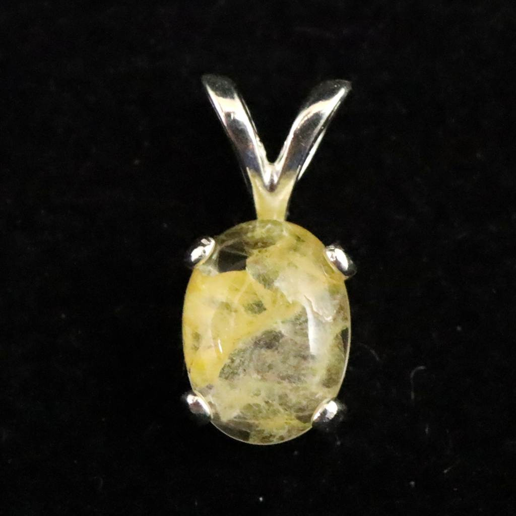 H&E社 ヒマラヤゴールドアゼツライト（AZOZEO) 8mmオーバル ペンダント 0.6g #23177