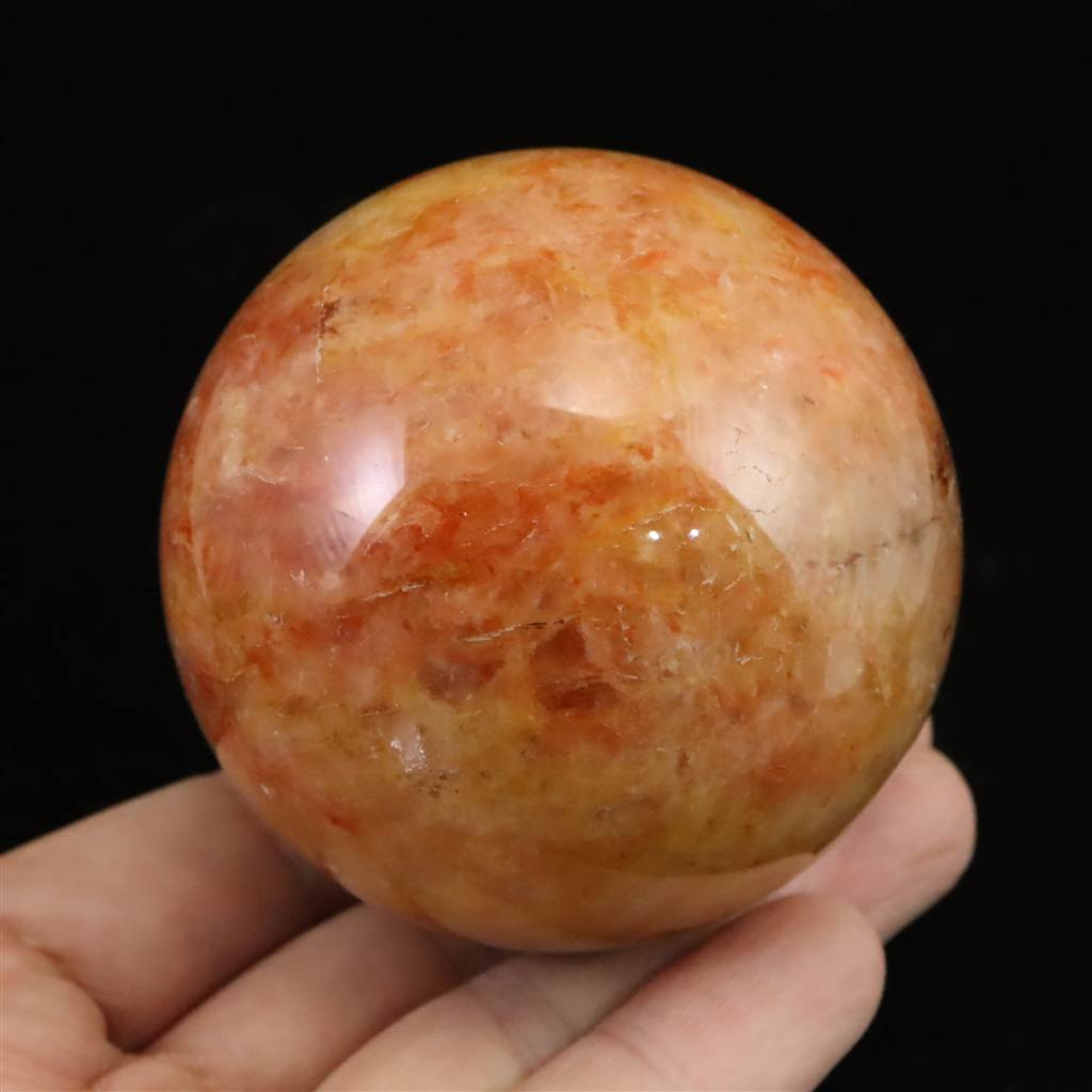 H&E社 ヒマラヤレッドゴールドアゼツライト  60mmスフィア   325g #30998