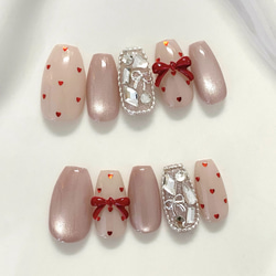 ちびハートホロ♡ ネイルチップ うるうる マグネット マグネットネイル