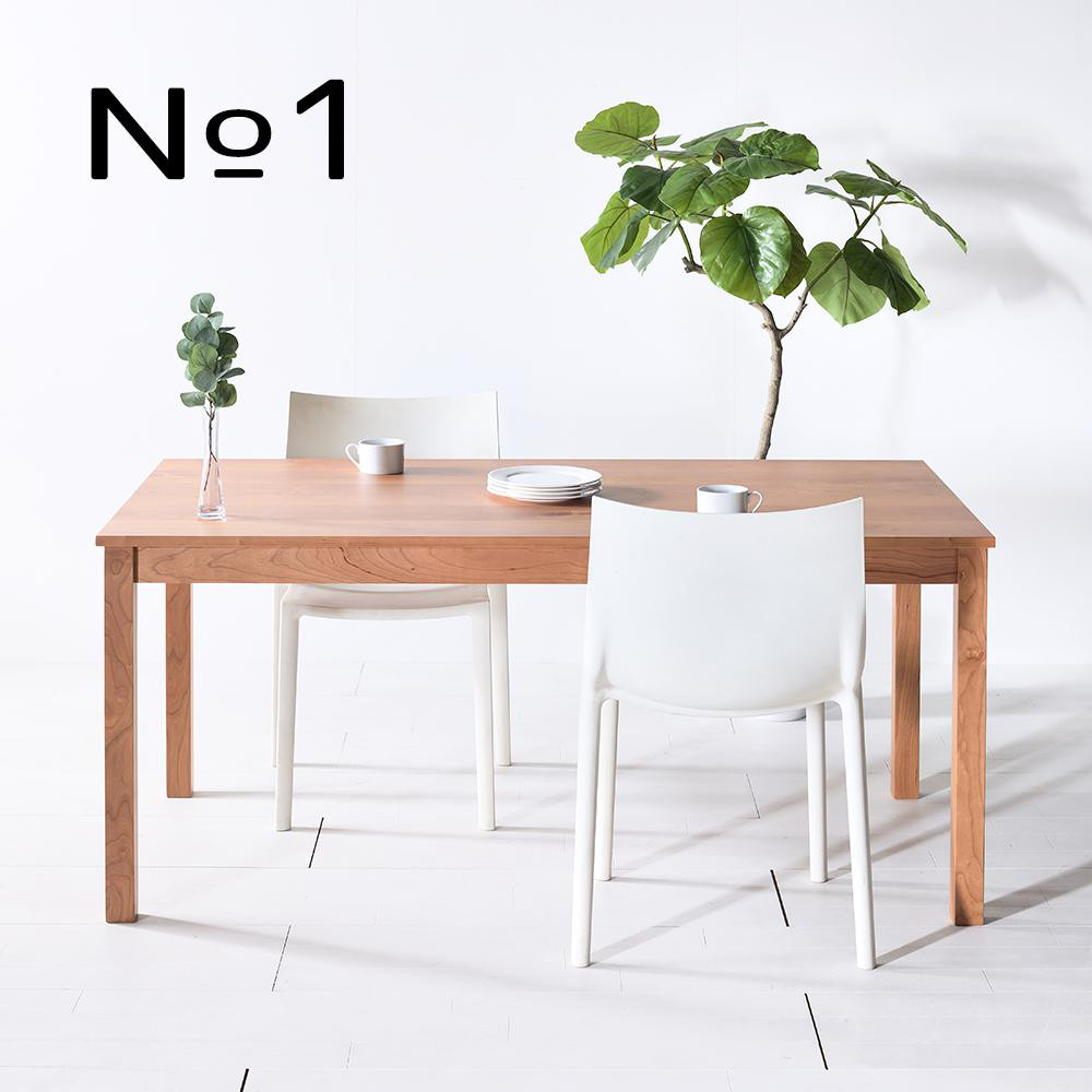 サイズオーダーが簡単！　お客さまのご都合に合わせます　NO1ダイニングテーブル120　チェリー アールテック