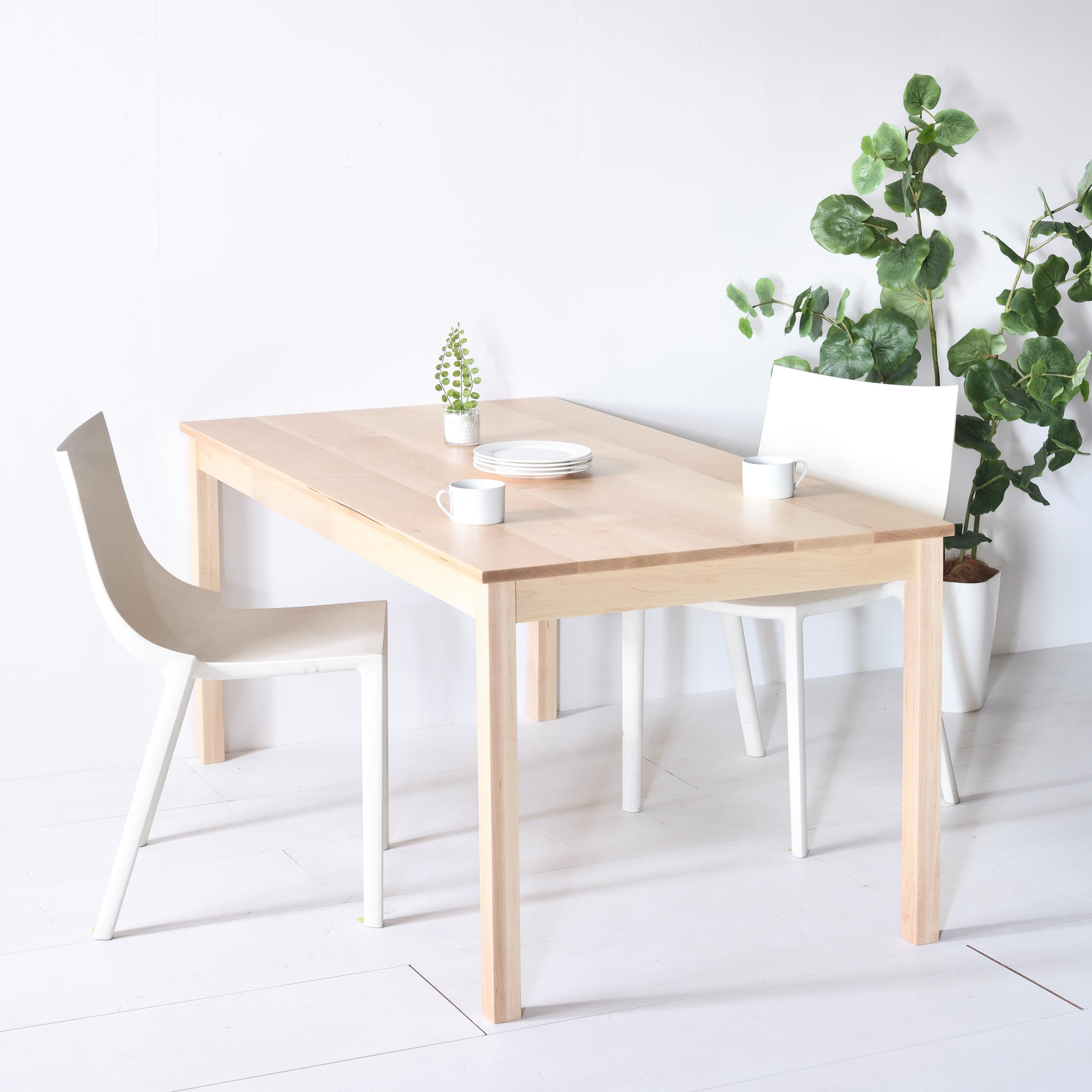 サイズオーダーが簡単！　お客さまのご都合に合わせます　NO1ダイニングテーブル110　メープル アールテック