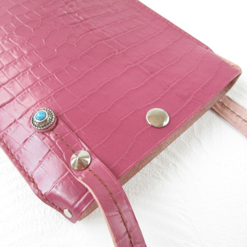 コンチョ使い♪手縫い《牛革》２WAYコンチョサコッシュ・フラットスモールタイプ・065【超早割母の日2025】