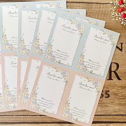 アクセサリー台紙【はがき1/4☆10枚入(40枚分)】[D-580]flower_pkbl4 7枚目の画像