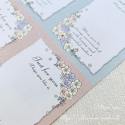 アクセサリー台紙【はがき1/4☆10枚入(40枚分)】[D-580]flower_pkbl4 8枚目の画像