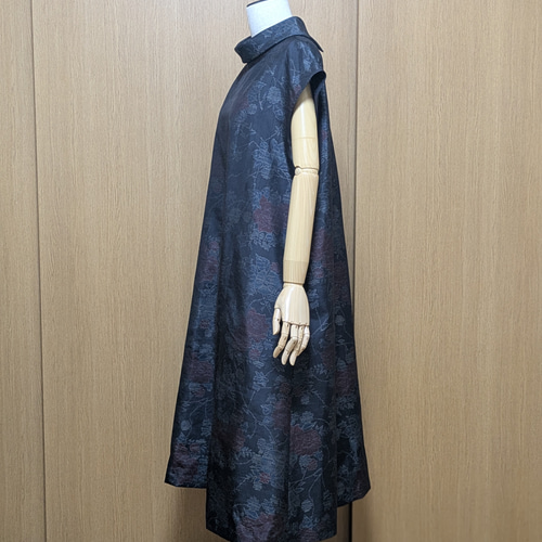 SOLD 着物リメイク ワンピース 大島紬 L〜LL ワンピース さら