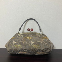【日本製】 アンズルーム☆2WAY☆着物 帯☆がま口 バッグ☆ハンドバッグ バッグ