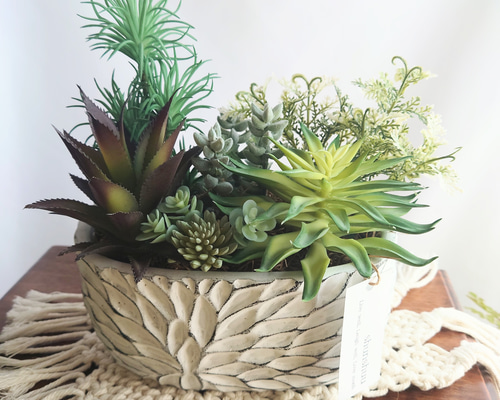 多肉植物グリーンアレンジメント アーティフィシャルフラワー