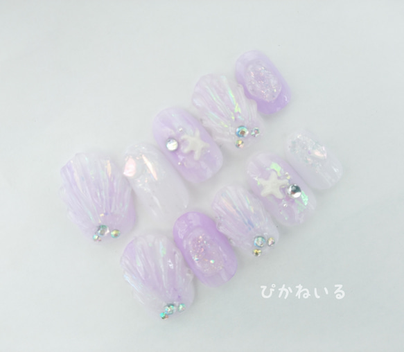 オーダーネイルチップNo.67 夏 海 キラキララメ 貝殻ヒトデパーツ 楽天市場】メタル マリン デコ パーツ 全3種 □ 封入 ハイ