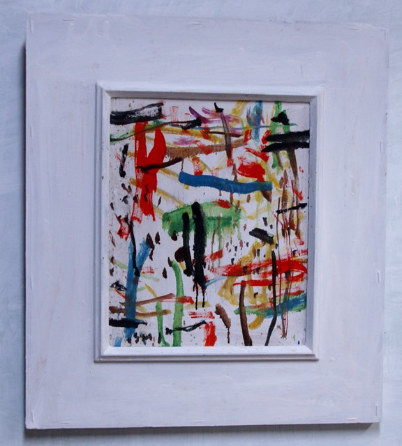 抽象画　　　「彩-63」　F3号　油彩の抽象画