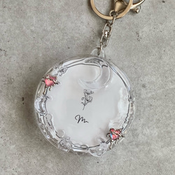 ダーツプレイヤーキーホルダー・缶バッジ 缶バッジ】バッジケースキーホルダー 『melt』aurora pink heart/透明