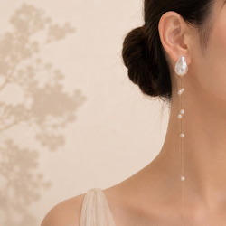 silver バロックパール イヤーカフ イヤーカフ Mitsu Pearl（旧Blanc