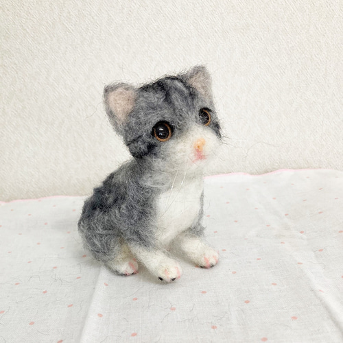 マンチカンの子猫＊羊毛フェルト＊猫＊子猫＊マンチカン＊ 羊毛