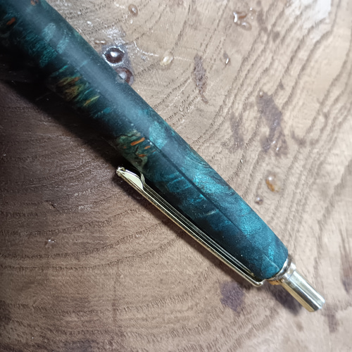 木軸シャーペン0.5㎜ スタビライズメープルバール蜜蝋クリーム仕上げ