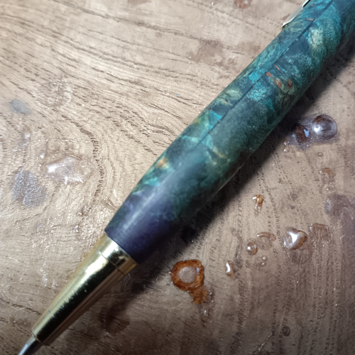 木軸シャーペン0.5㎜ スタビライズメープルバール蜜蝋クリーム仕上げ