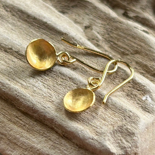 K24刻印 金 遺品整理 ピアス イヤリング ゴールド K24 Pure Gold Classic EarringsnⅡ◇純金の揺れるクラシックピアス