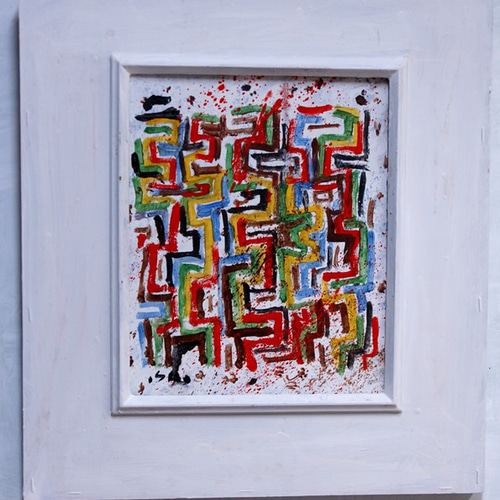 抽象画 「彩-67」 F3号 油彩の抽象画 その他インテリア雑貨 jizou2