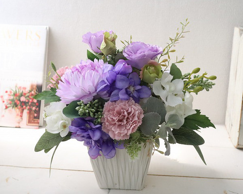 お供え アレンジメント アーティフィシャルフラワー 直送 枯れないお花