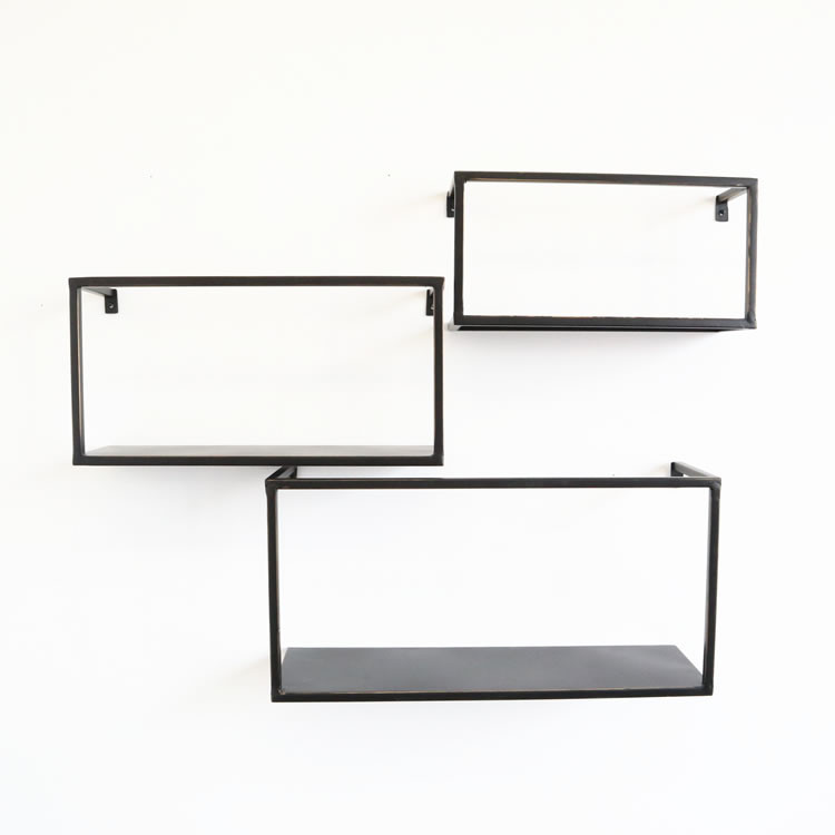 トレゾール・シェルフセット｜古彩の壁面アートボックス（四角3点）