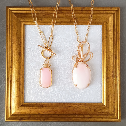 クィーンコンクシェル爪留めペンダントトップ✵ワイヤーラッピング