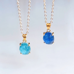 【選べるカラー】ラピスラズリ  アパタイト 天然石 オーバル ネックレス 14kgf 誕生日 プレゼント クリスマス 9枚目の画像