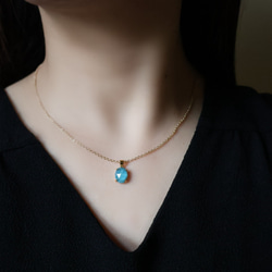 【選べるカラー】ラピスラズリ  アパタイト 天然石 オーバル ネックレス 14kgf 誕生日 プレゼント クリスマス 2枚目の画像