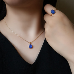 【選べるカラー】ラピスラズリ  アパタイト 天然石 オーバル ネックレス 14kgf 誕生日 プレゼント クリスマス 7枚目の画像